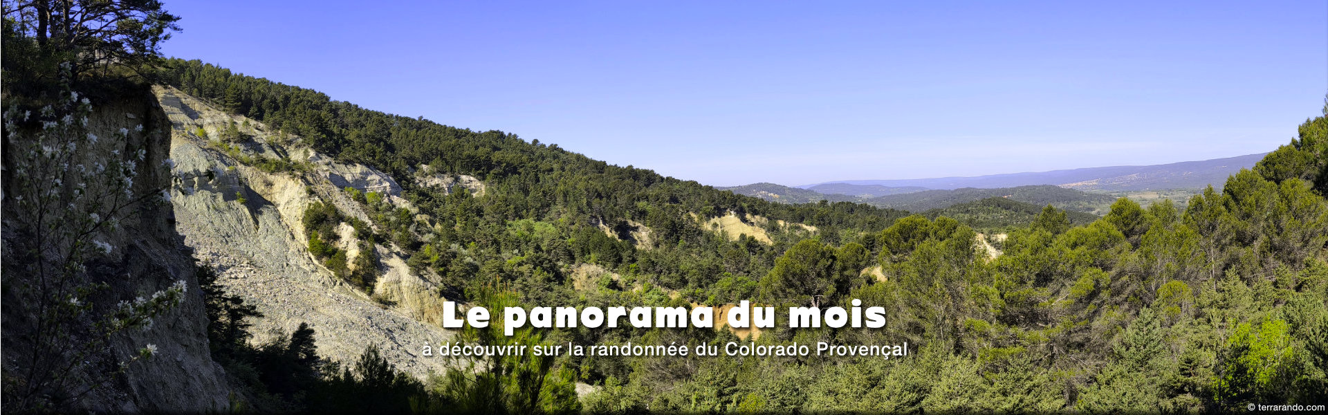 Panorama à découvrir sur la randonnée du tour du Colorado Provençal à Rustrel dans les ocres des Monts de Vaucluse