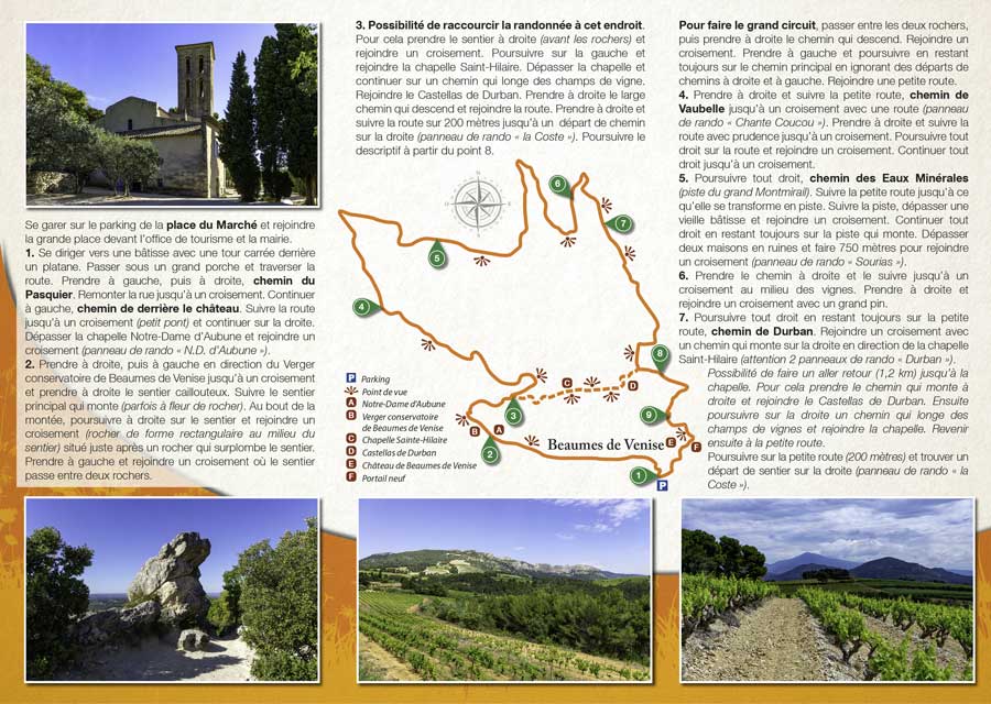 Randonnée pédestre de Beaumes de Venise au sud des Dentelles de Montmirail en Vaucluse