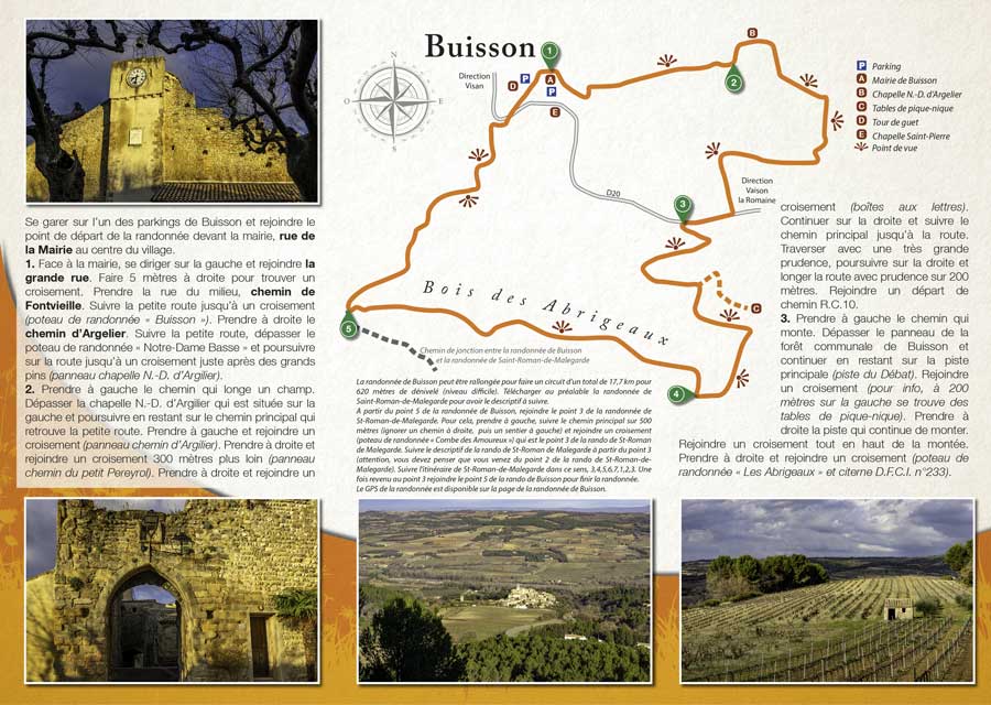 La randonnée pédestre de Buisson et le bois des Abrigeaux