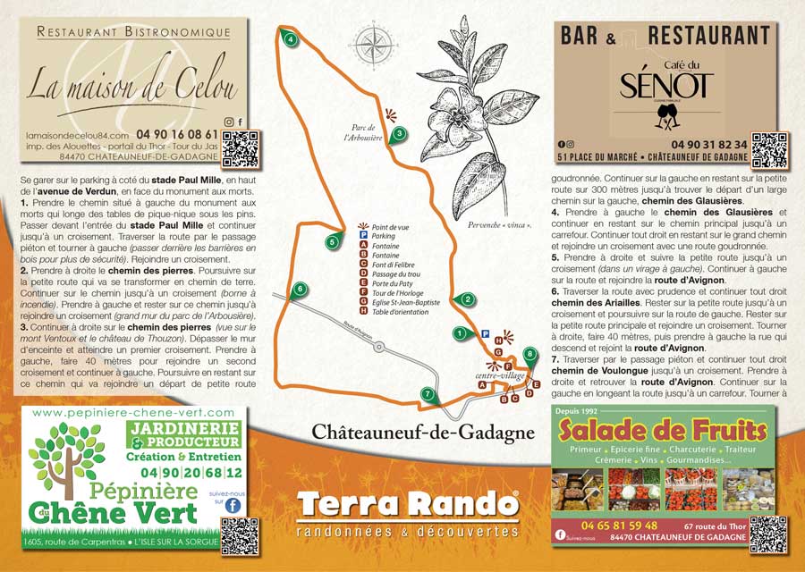 Randonnée pédestre de Châteauneuf de Gadagne dans le Vaucluse