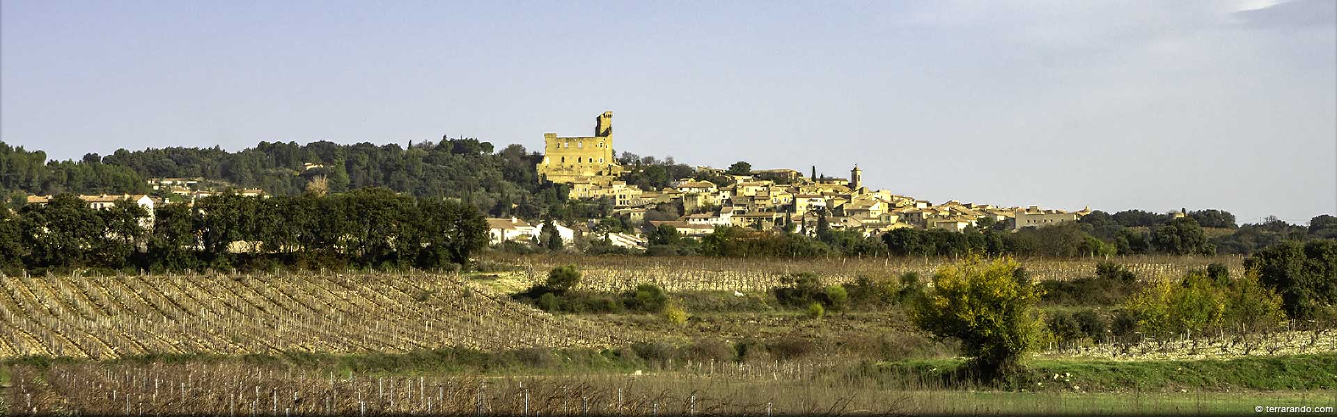 Randonnée pédestre à Châteauneuf du pape dans le Vaucluse en Provence