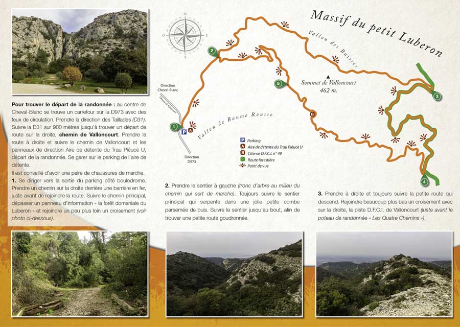 Randonnée pédestre de Cheval-Blanc dans le massif du petit Luberon