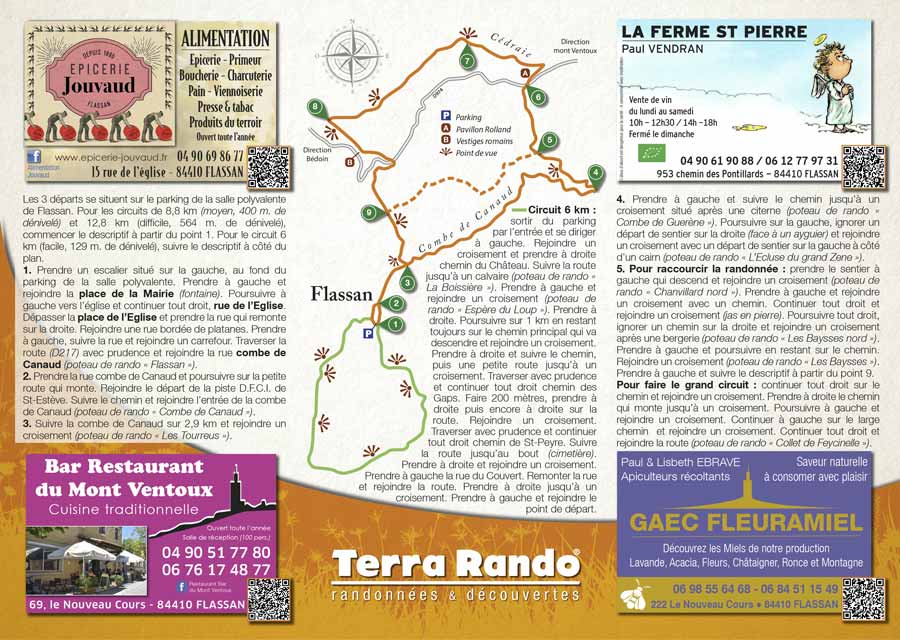 Randonnée pédestre de Flassan et la combe de Canaud dans le mont Ventoux en Vaucluse