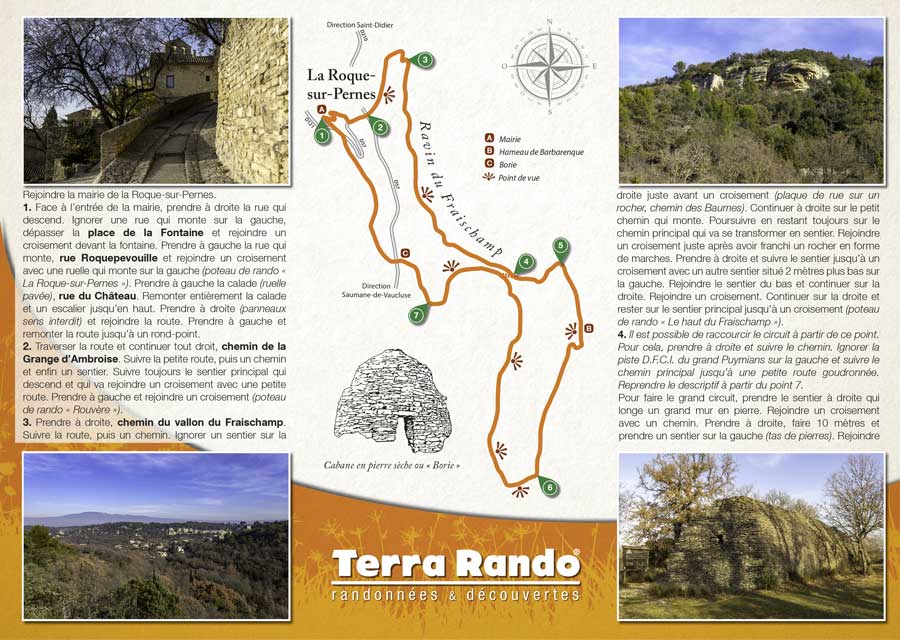 Randonnée pédestre de la Roque-sur-Pernes dans les Monts de Vaucluse