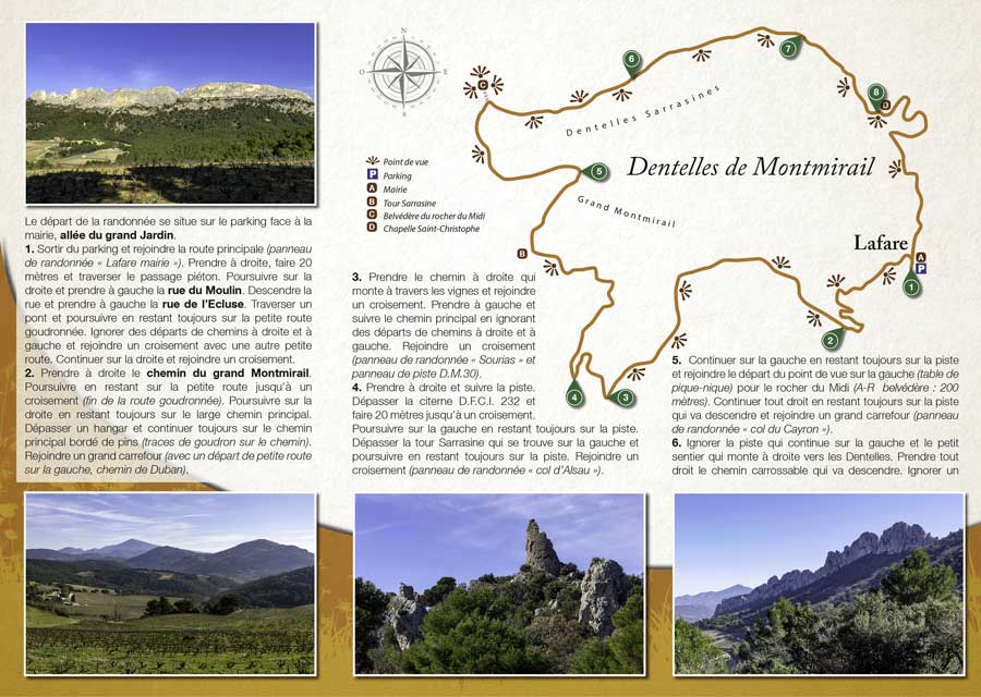 Randonnée pédestre de Lafare autour des Dentelles de Montmirail en Vaucluse