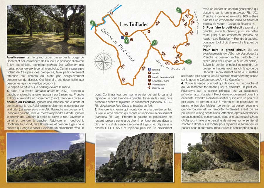 Randonnée pédestre des taillades et la gorge de Badarel dans le Luberon en Vaucluse