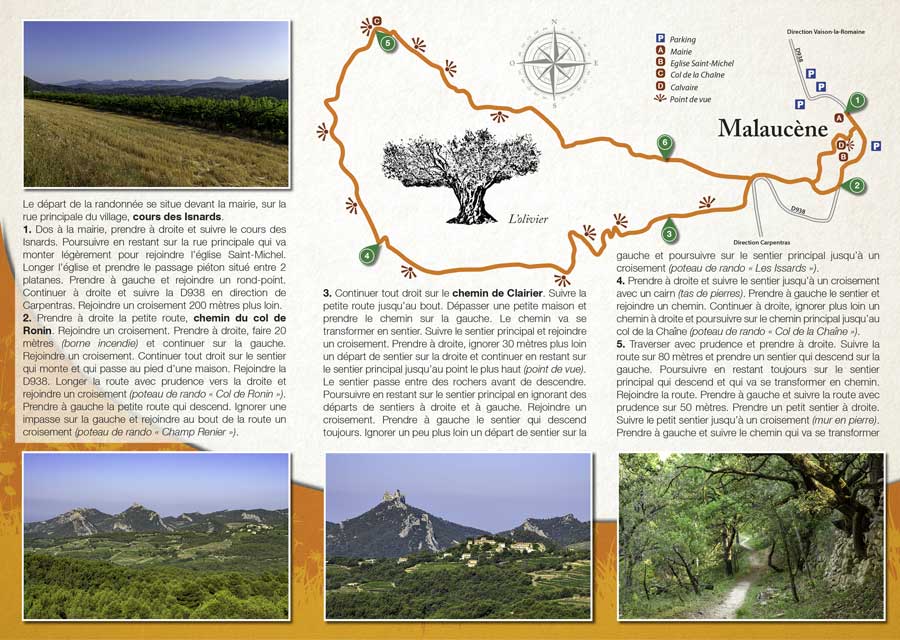 La randonnée pédestre de Malaucène dans les Dentelles de Montmirail