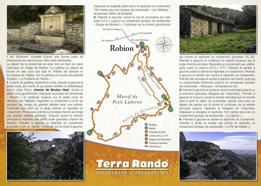Randonnée pédestre de Robion dans le vallon du Colombier dans le Luberon en Vaucluse