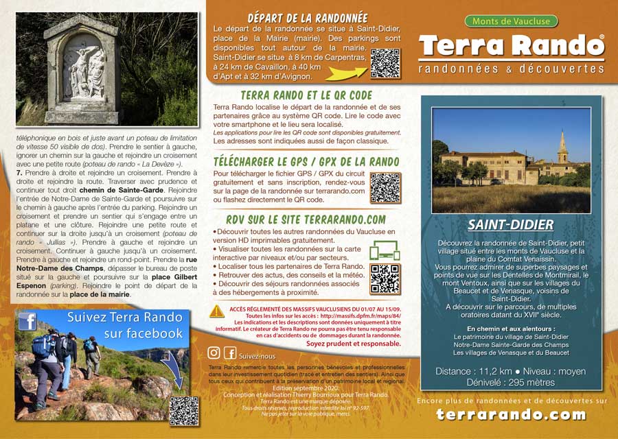 Randonnée pédestre de Saint-Didier dans le Vaucluse