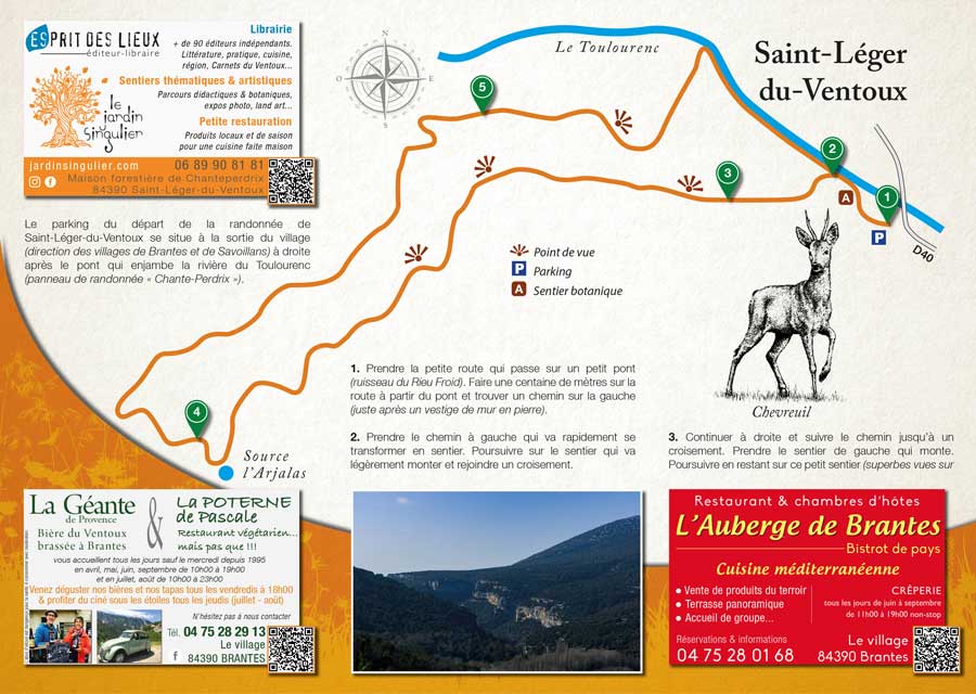 Randonnée pédestre de Saint Léger du Ventoux dans le Vaucluse