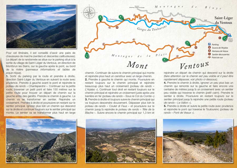 La randonnée pédestre de Saint-Léger du Ventoux dans la vallée du Toulourenc en Vaucluse