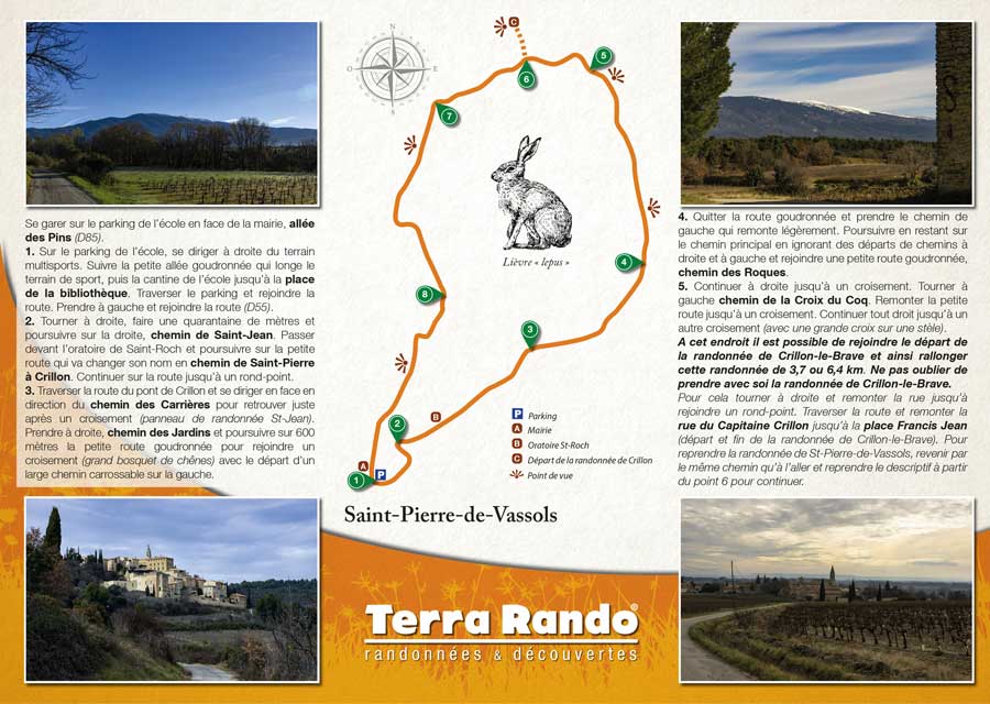 Randonnée pédestre à Saint pierre de Vassols en Vaucluse
