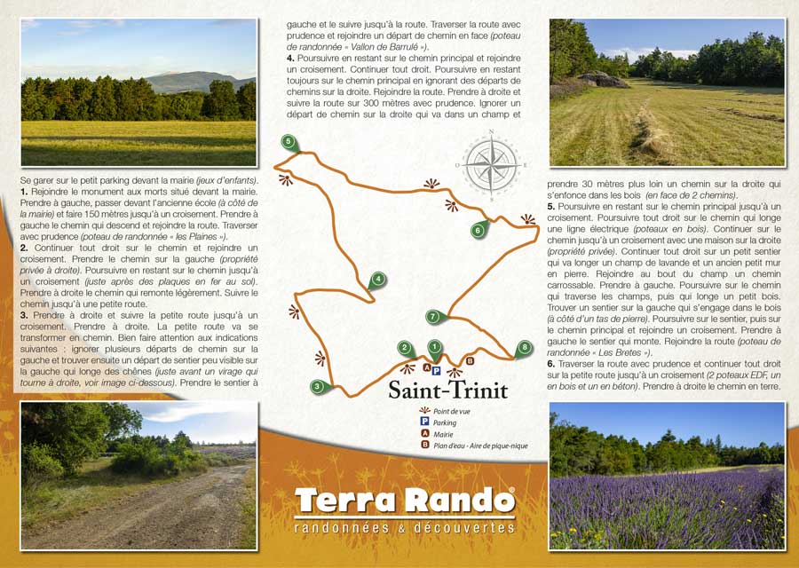 Randonnée pédestre de Saint-Trinit sur le plateau d'Albion dans le Vaucluse