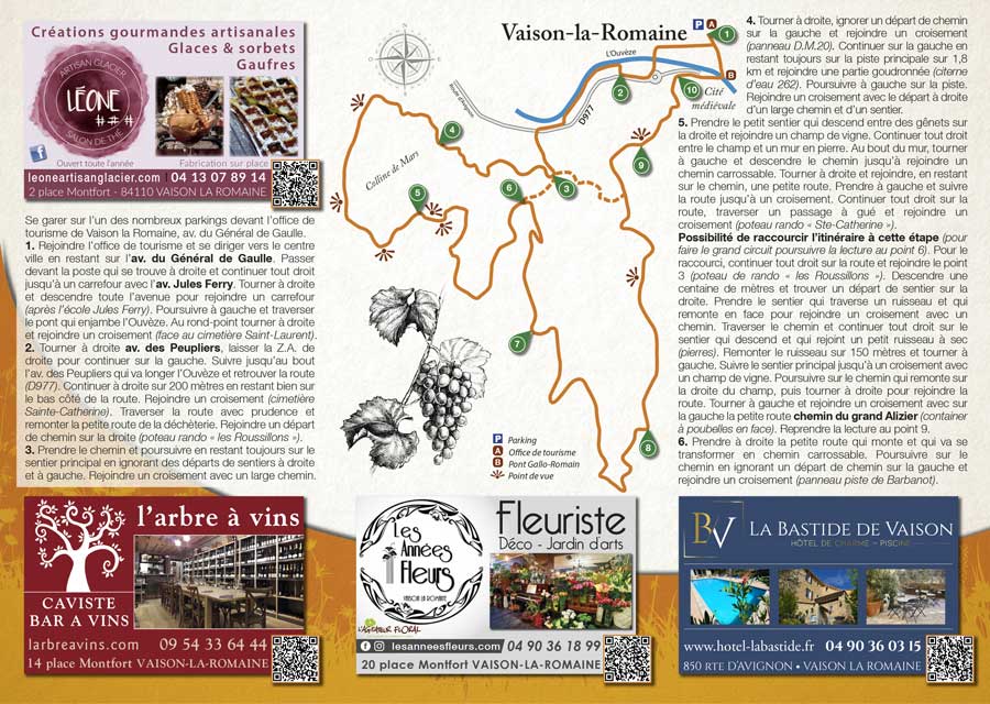 Randonnée pédestre de Vaison la Romaine - La colline de Mars dans le Vaucluse