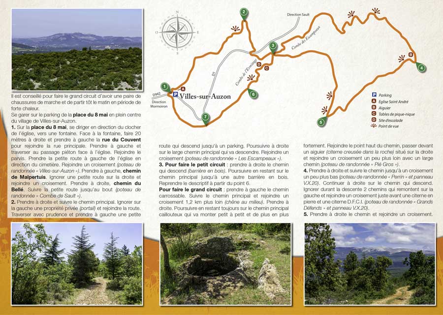 Randonnée pédestre de Villes sur Auzon au sud du mont Ventoux en Vaucluse